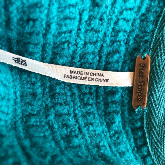 3/$30 NWT Free people heart it laces sky sweater extra long chunky knit sweater - Picture 7 of 8